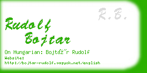 rudolf bojtar business card
